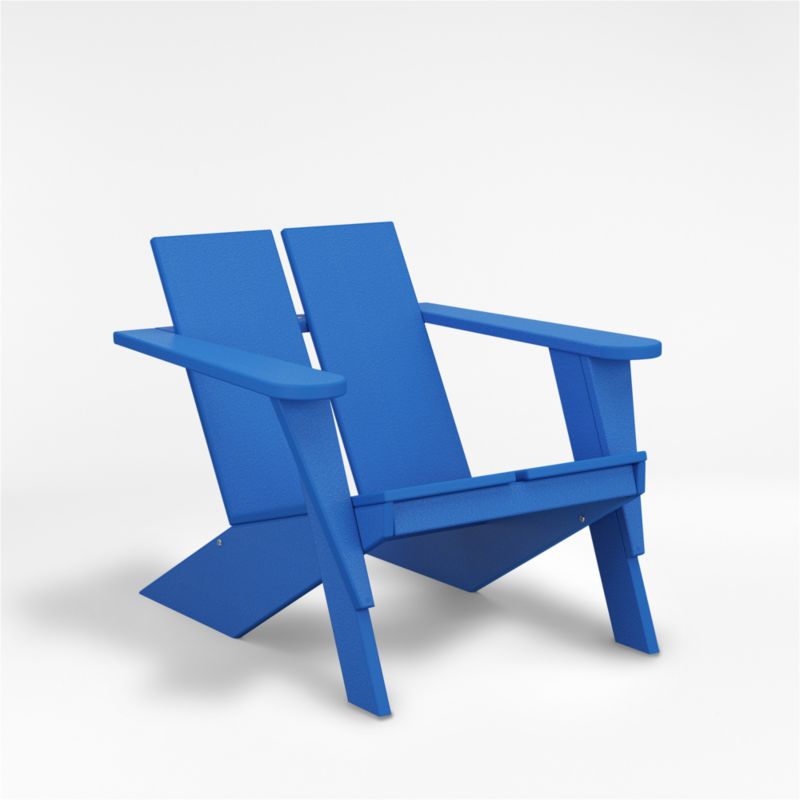 Paso Pacific Blue Outdoor Patio Adirondack Chair by POLYWOOD® - image 0 of 9