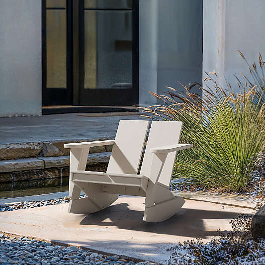 Paso Sand Outdoor Adirondack Rocking Chair by POLYWOOD®