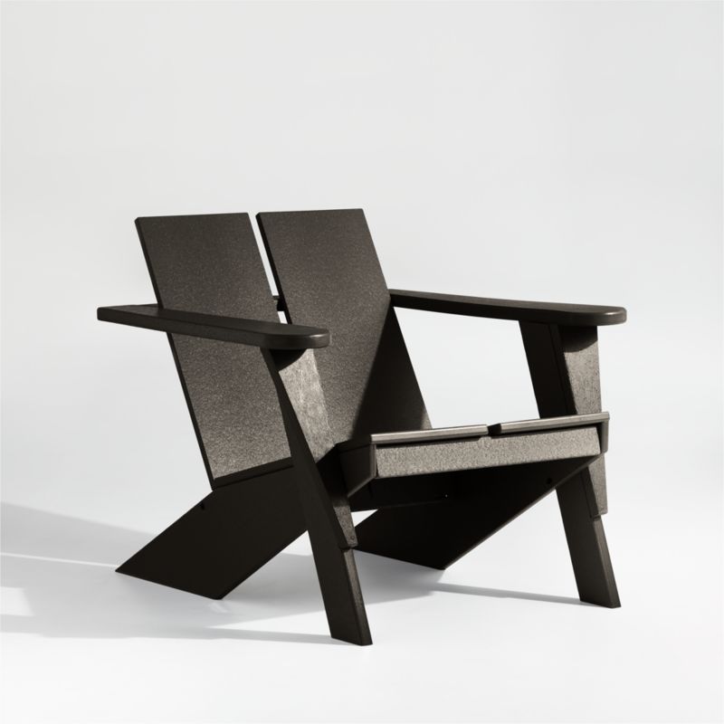 Paso Black Outdoor Adirondack Chair by POLYWOOD® - image 0 of 14