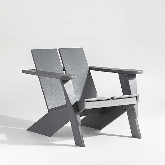 Paso Grey Outdoor Adirondack Chair by POLYWOOD®