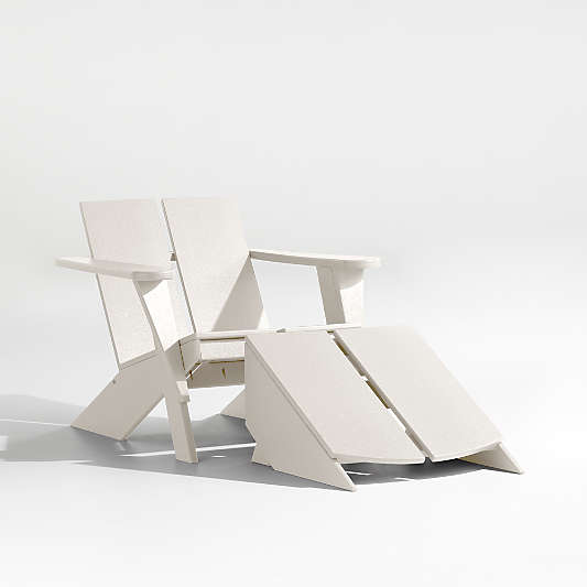 Paso Sand Outdoor Adirondack Chair Ottoman by POLYWOOD®