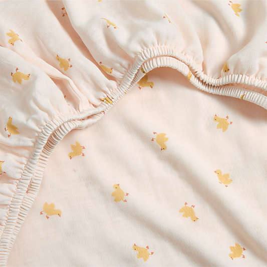 Pata Sunwashed Organic Cotton Baby Crib Fitted Sheet