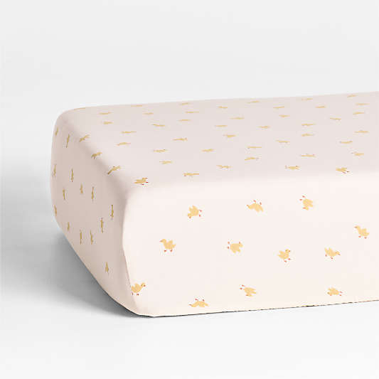 Pata Sunwashed 100% Organic Cotton Baby Crib Fitted Sheet