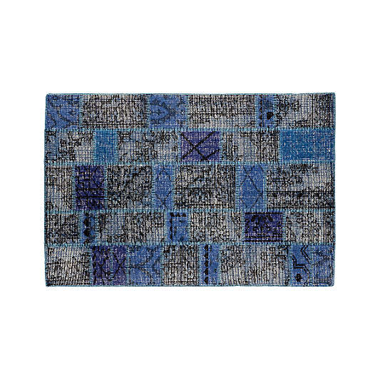 Blue Patchwork 8 x 10' Rug