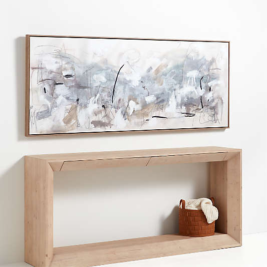 "Path To Light Print" by Huda Hashim Hand-Painted 77.25"x31.25" Framed Wall Art Print
