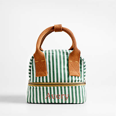 Pathfinder Forest Stripe Dual Compartment Soft Cotton Insulated Kids Lunch Box