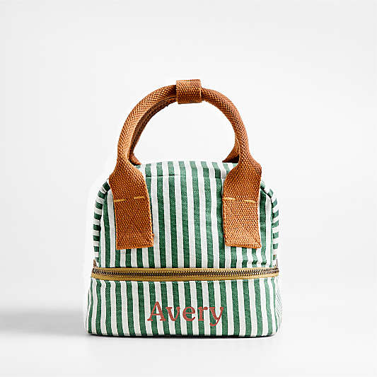 Pathfinder Forest Stripe Dual Compartment Soft Cotton Insulated Kids Lunch Box