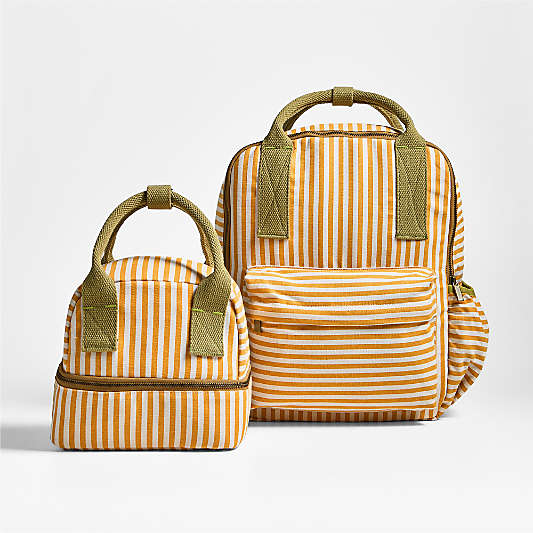 Pathfinder Gold Stripe Dual Compartment Soft Cotton Insulated Kids Lunch Box