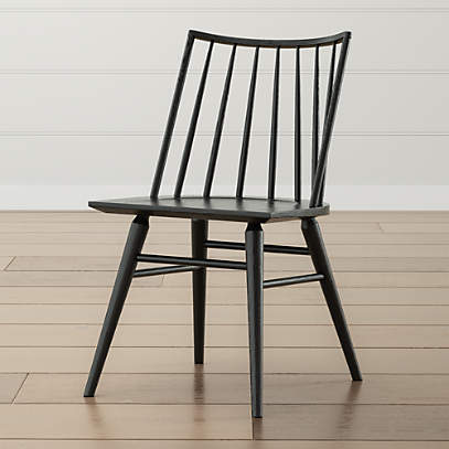 Paton Black Oak Windsor Dining Chair, Black Windsor Dining Chairs Canada