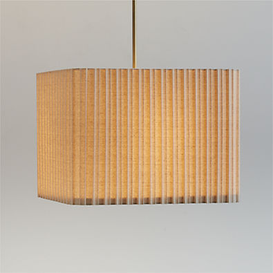 View Patrice Ivory Linen Fabric Pendant Light details