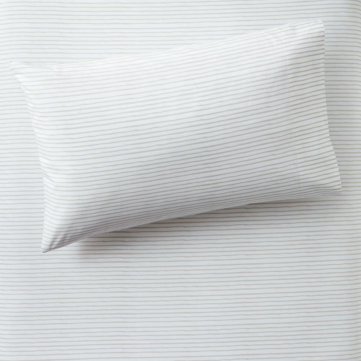 grey stripe pillowcase