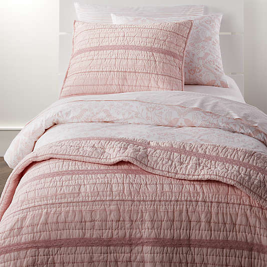 Organic Pattern Play Pink Floral Full/Queen Duvet Cover