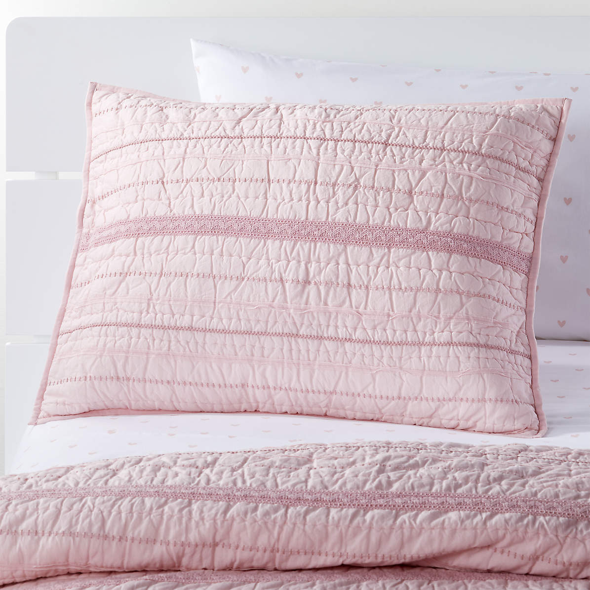 pink quilted shams