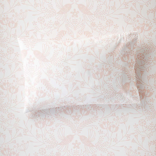 Organic Pattern Play Pink Floral Toddler Pillowcase