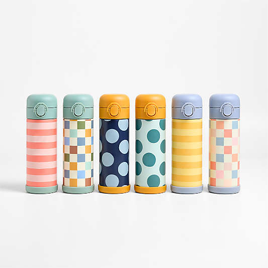 Insulated Stainless Steel Kids Water Bottles with Straw and Leak-Proof Lid