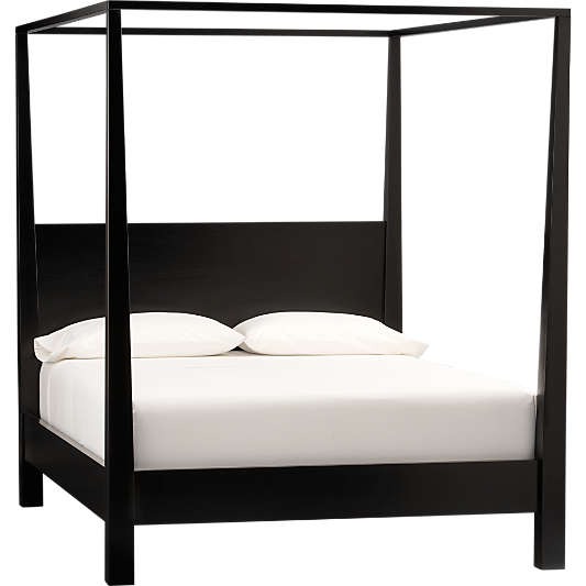 Pavillion Black Canopy Queen Bed