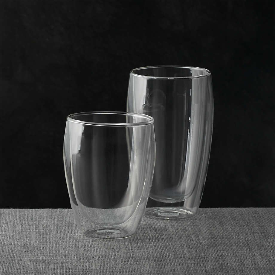 Bodum Canteen Two Double Wall Glasses with Handle 2 Pack 13.5 Oz