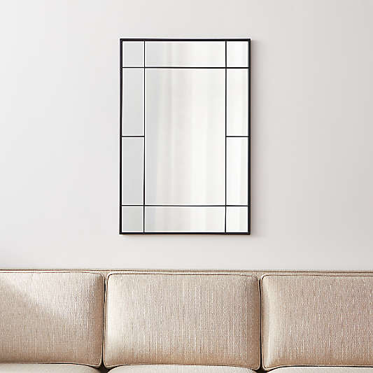 Payne Black Window Wall Mirror