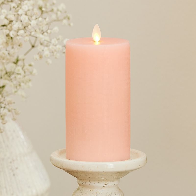 Peach Flicker Flameless 3x6" Pillar Candle - image 4 of 5