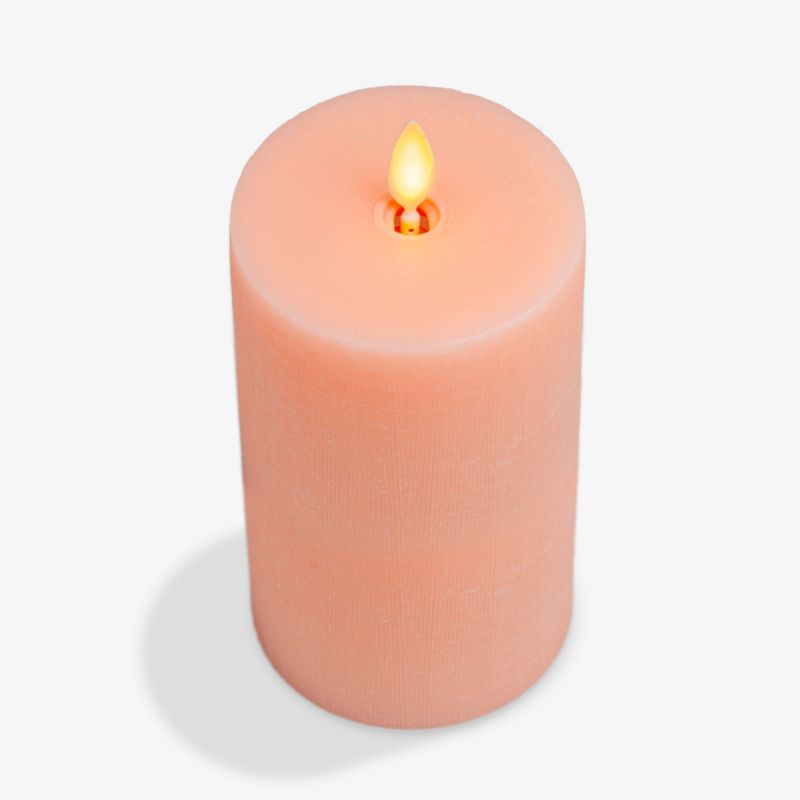 Peach Flicker Flameless 3x6" Pillar Candle - image 3 of 5