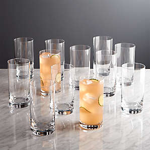 Everyday Drinking Glasses Set of 4 Drinkware Kitchen Collins Glasses for  Cocktail, Iced Coffee, Beer…See more Everyday Drinking Glasses Set of 4
