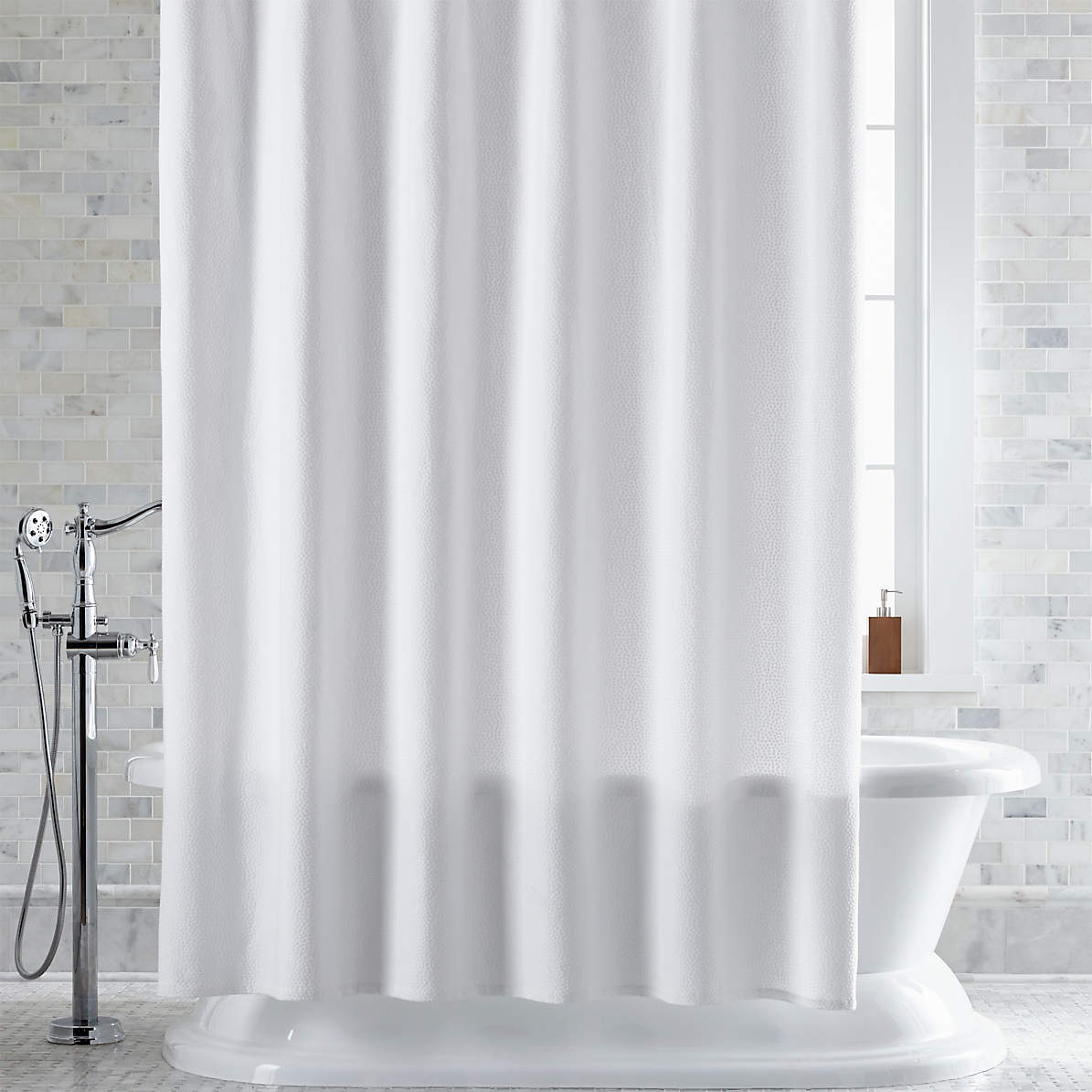 Pebble Matelasse White Shower Curtain, Crate And Barrel Pebble Shower Curtain