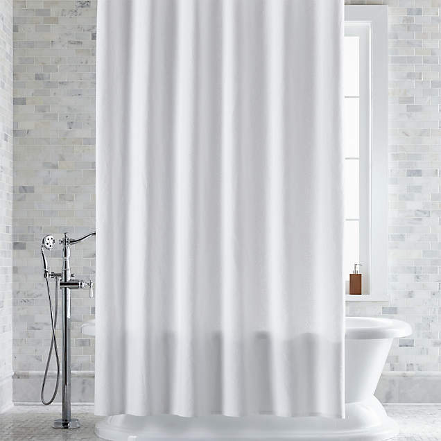 White Linen Shower Curtain Crate & Barrel