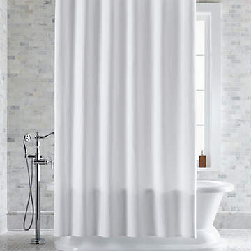 White Shower Curtain Liner with Magnets + Reviews