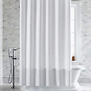 White Shower Curtain Liner with Magnets