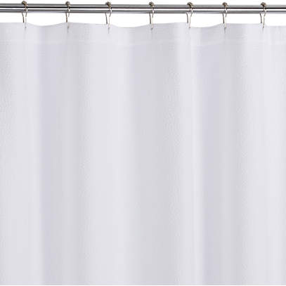 Pebble Matelasse White Shower Curtain, Matelasse Shower Curtain White