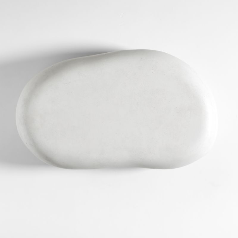 Pebble White Concrete 59" Oval Indoor/Outdoor Coffee Table by Leanne Ford - image 9 of 11