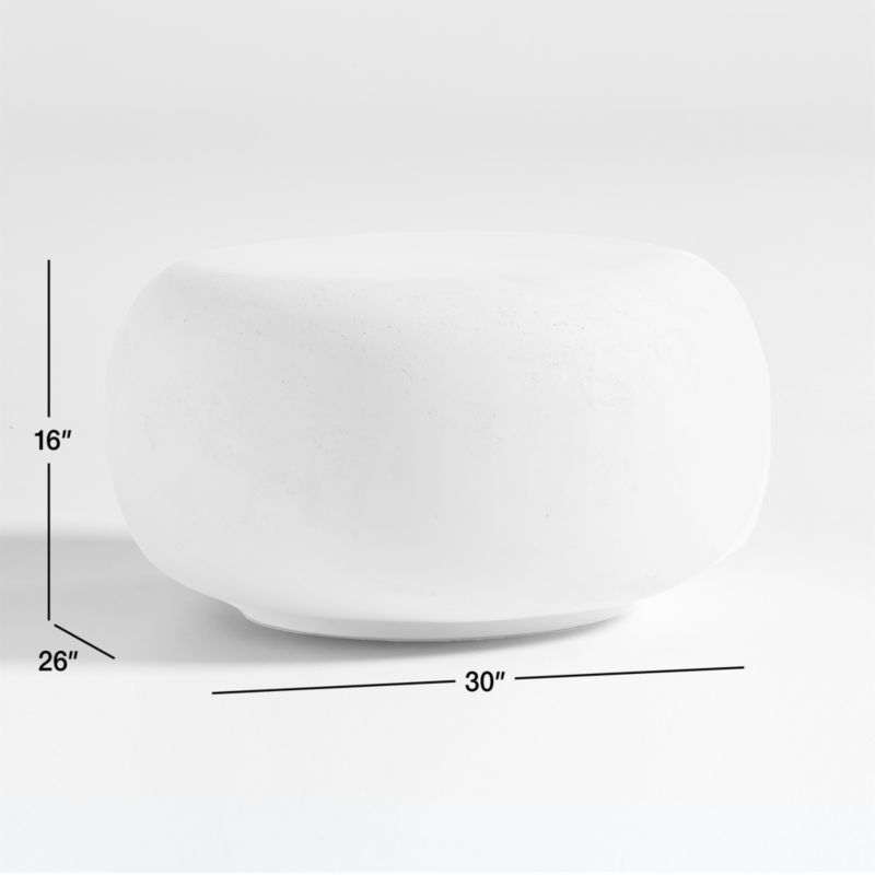 Pebble White Indoor/Outdoor Concrete Side Table by Leanne Ford