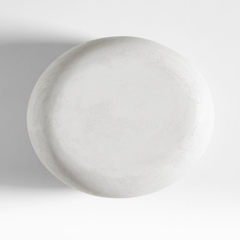Pebble White Indoor/Outdoor Concrete Side Table by Leanne Ford