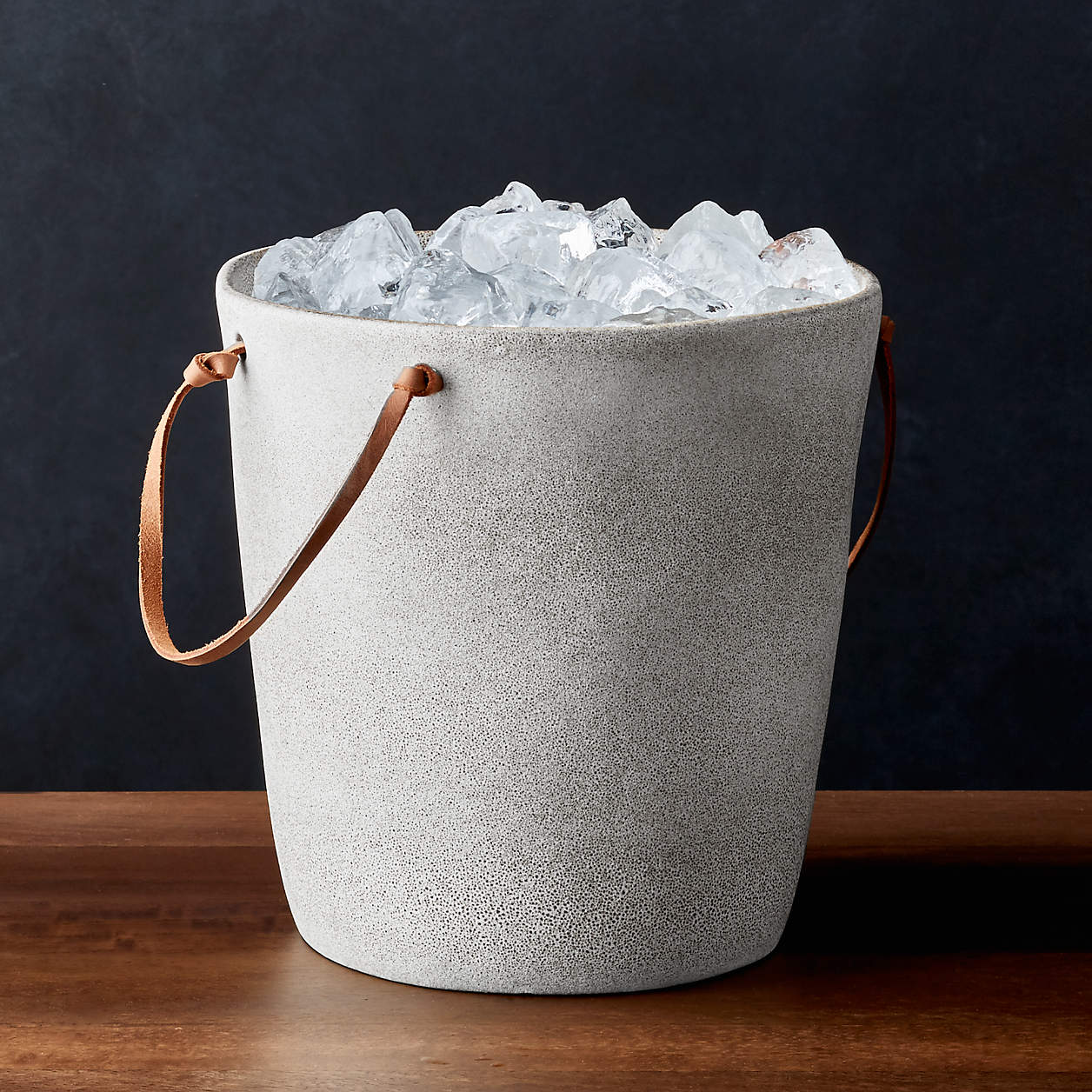 Crate & Barrel Pedra Ceramic Ice Bucket