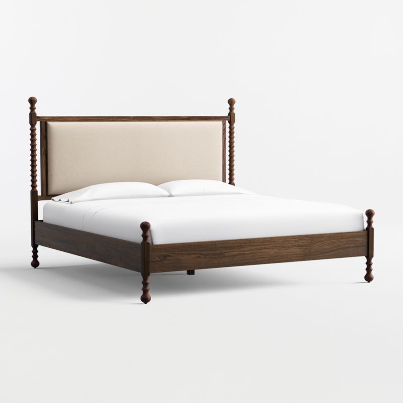 Pembroke Deep Brown Oak Wood King Bed - image 2 of 4
