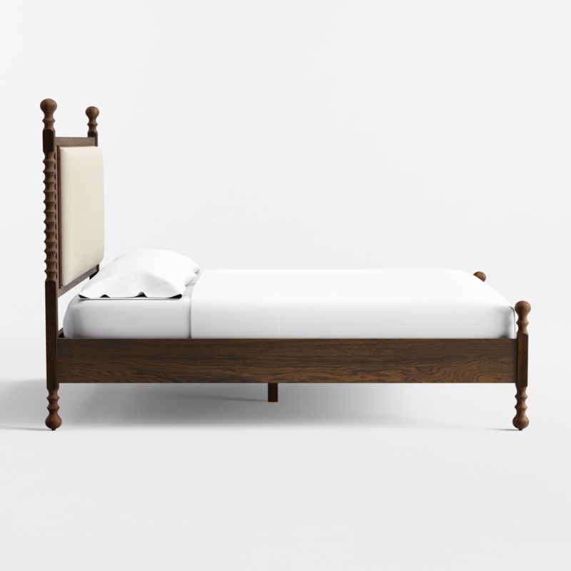 Pembroke Deep Brown Oak Wood Queen Bed - image 4 of 5