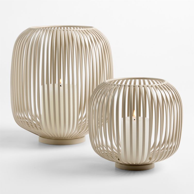 Pembroke White Metal Medium Hurricane 9" - image 1 of 4