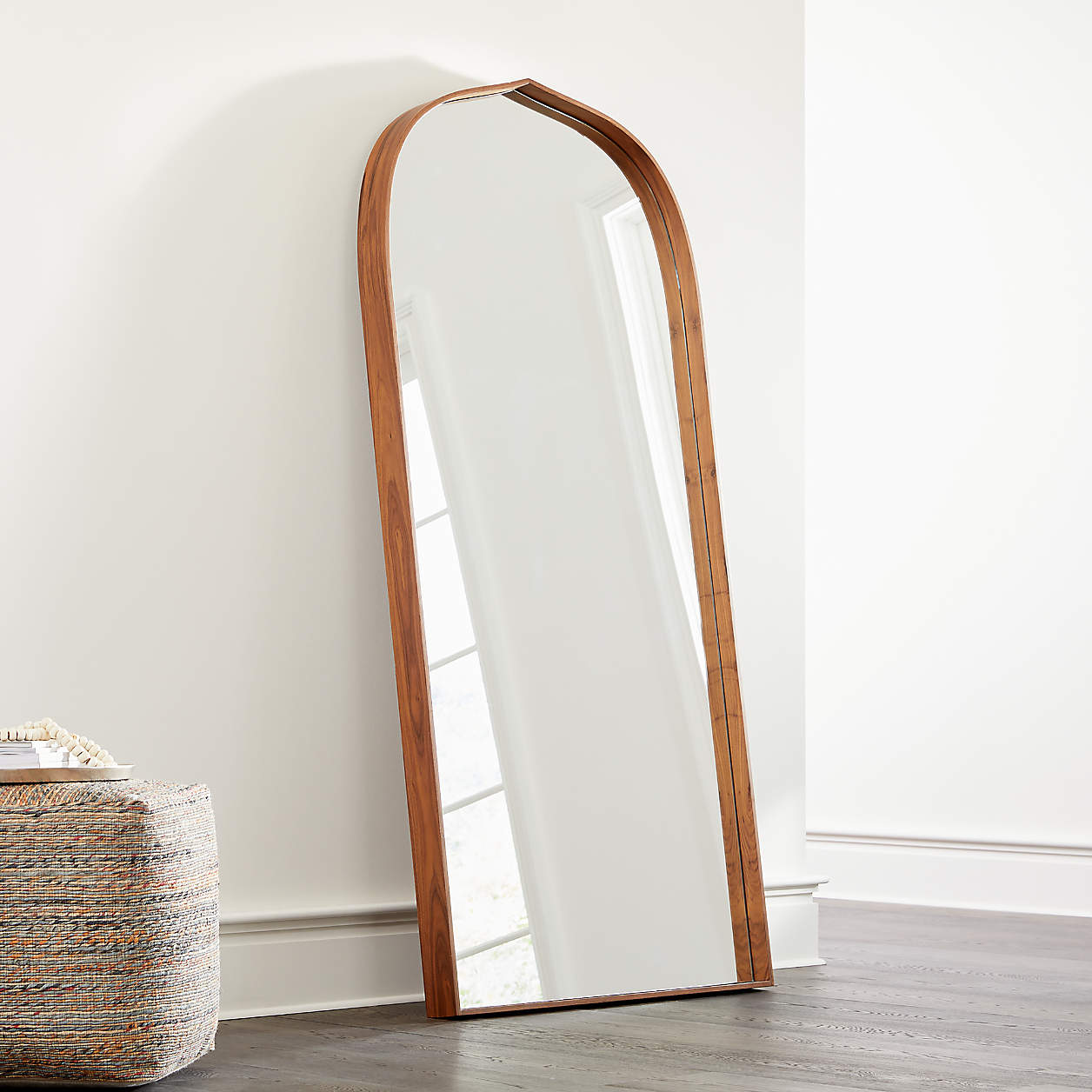 Penarth Walnut Floor Mirror + Reviews | Crate & Barrel