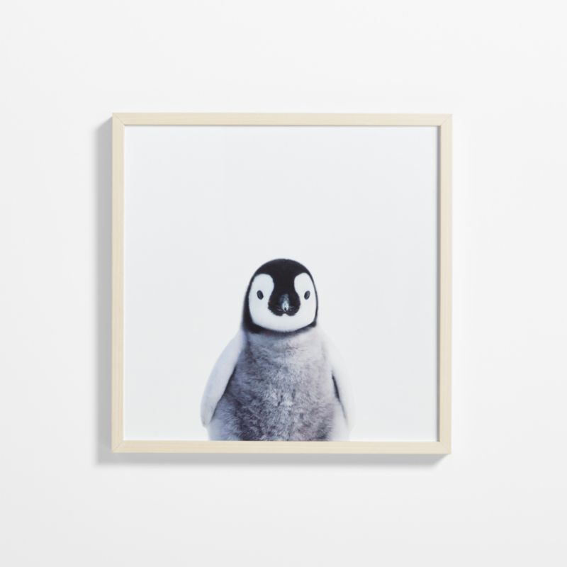 Baby Penguin Maple Wood Framed Wall Art Print - image 0 of 7