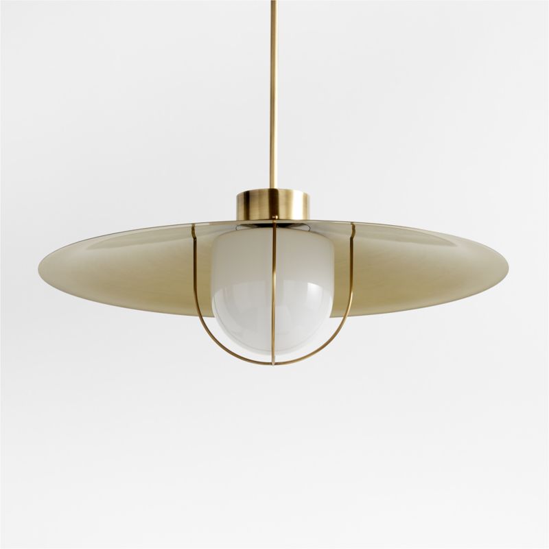 Penny Large Burnished Brass Pendant Light - image 5 of 10