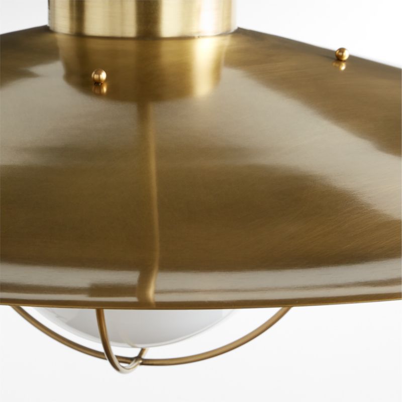 Penny Large Burnished Brass Pendant Light - image 4 of 10