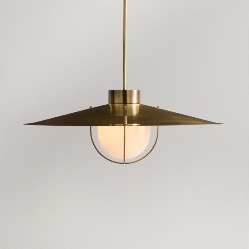 Penny Large Burnished Brass Pendant Light - image 0 of 10