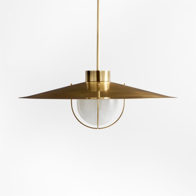 Penny Large Burnished Brass Pendant Light + Reviews