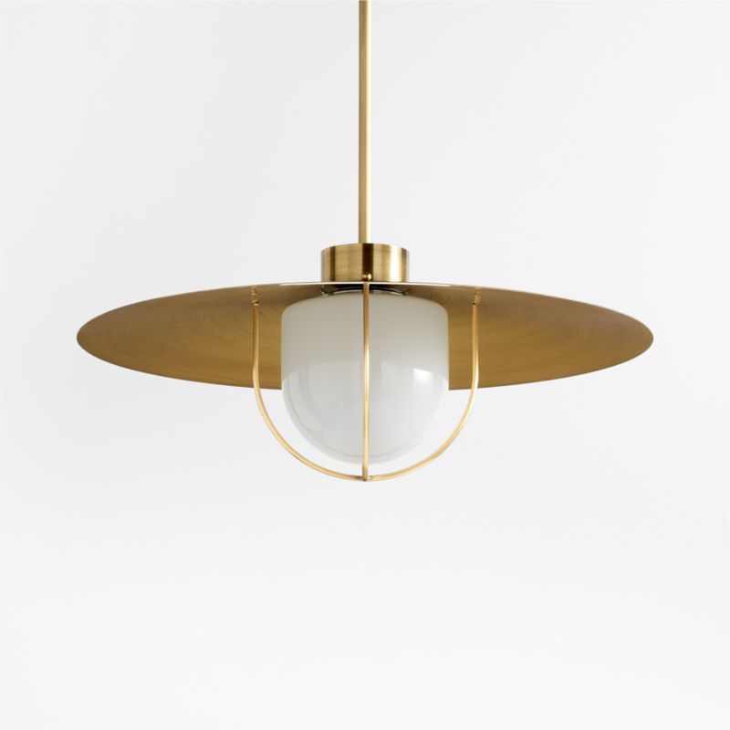 Penny Small Burnished Brass Pendant Light - image 4 of 9