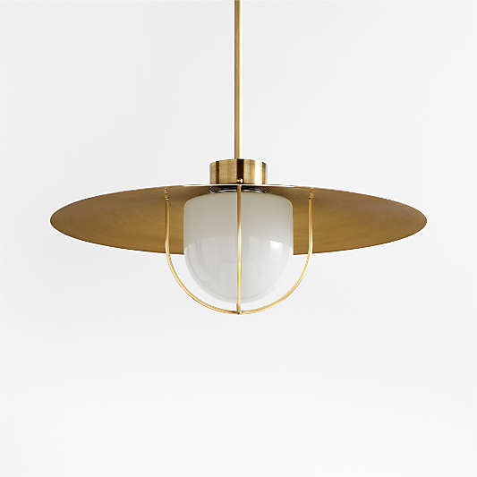 Penny Small Burnished Brass Pendant Light