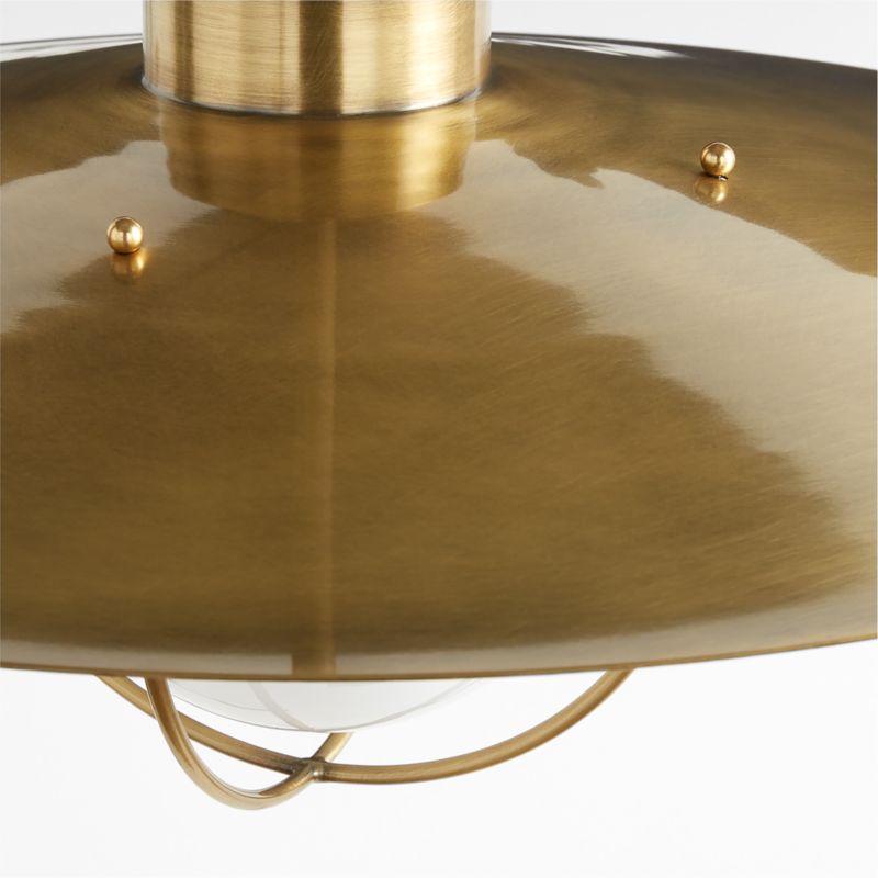 Penny Small Burnished Brass Pendant Light - image 3 of 9