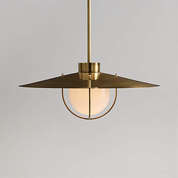 Andre Brass Cone Pendant Light + Reviews