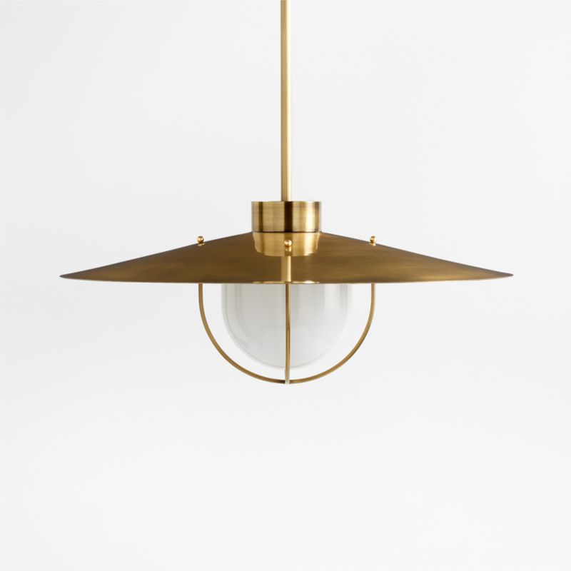 Penny Small Burnished Brass Pendant Light - image 5 of 9