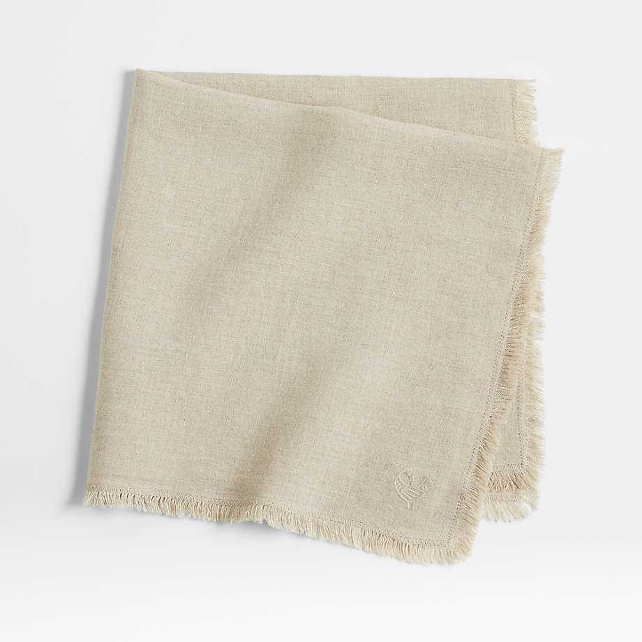 Pepa Natural Fringe Dinner Napkin by Eric Adjepong | Crate & Barrel Canada