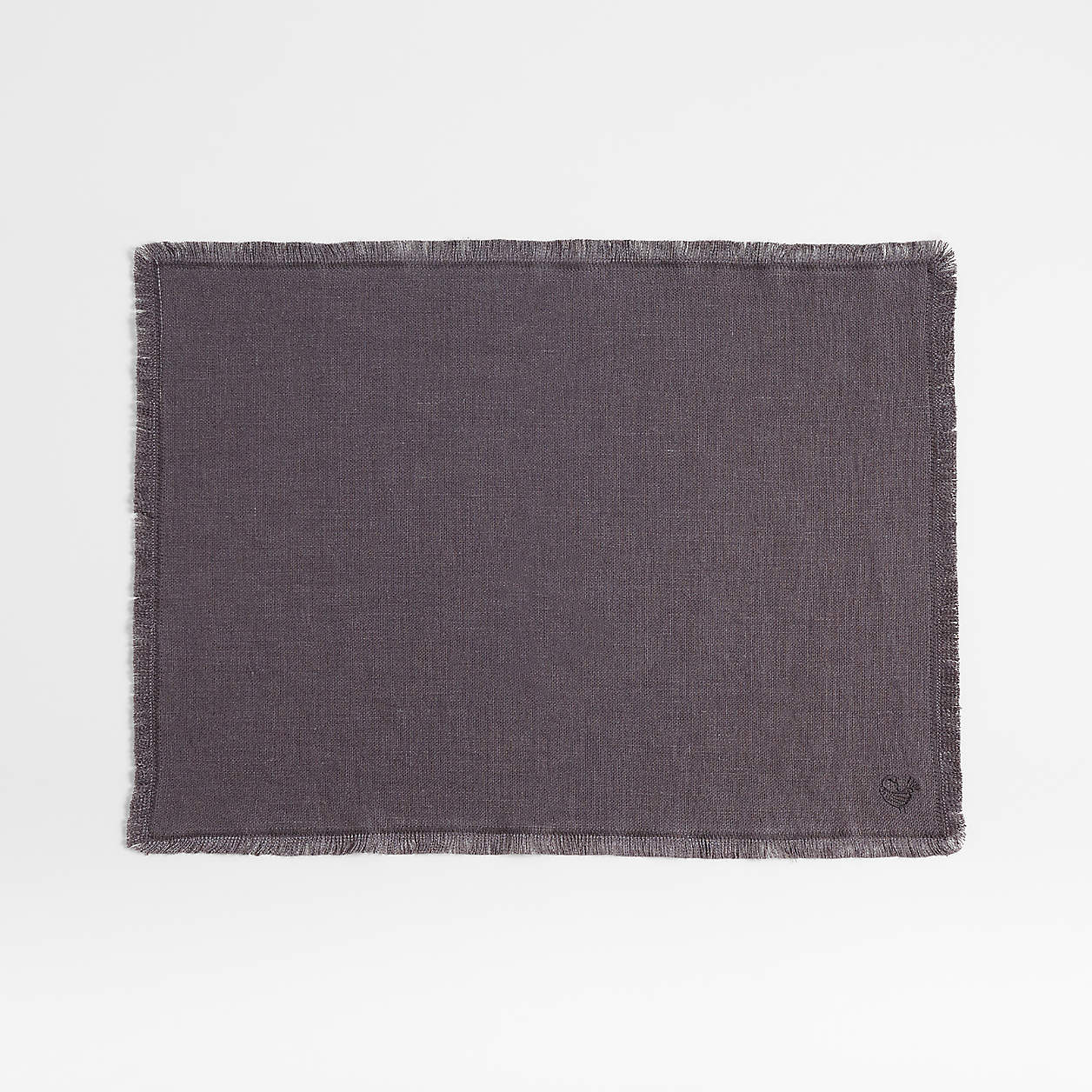 Pepa Grey Fringe Placemat by Eric Adjepong + Reviews | Crate & Barrel